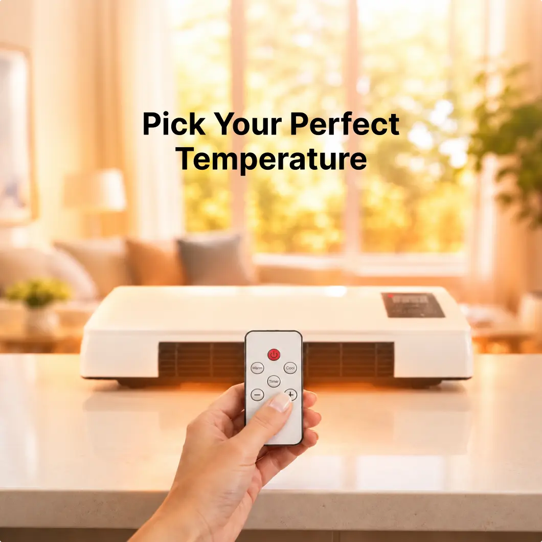 Pick your perfect temperature with the included remote