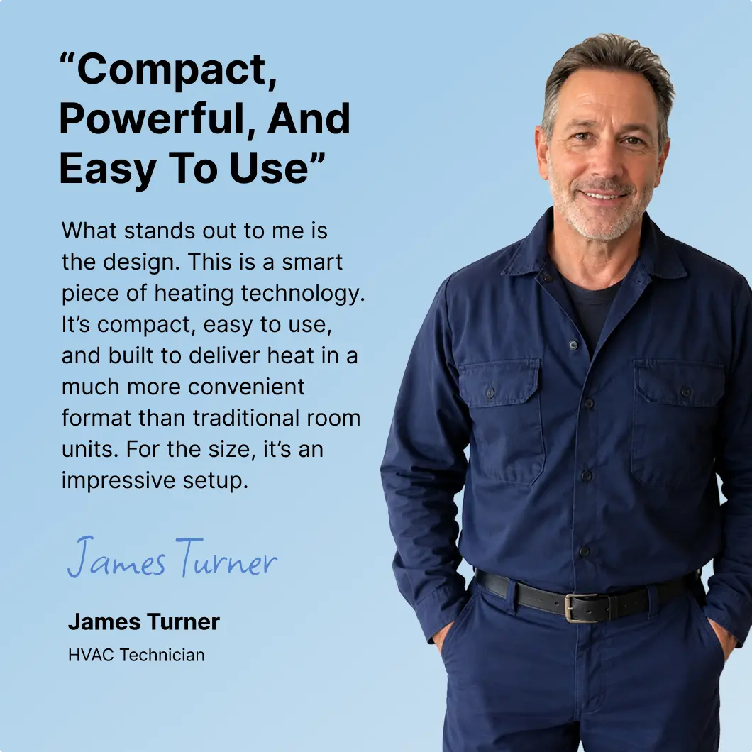 HVAC technician James Turner on Cozy Cove Pro